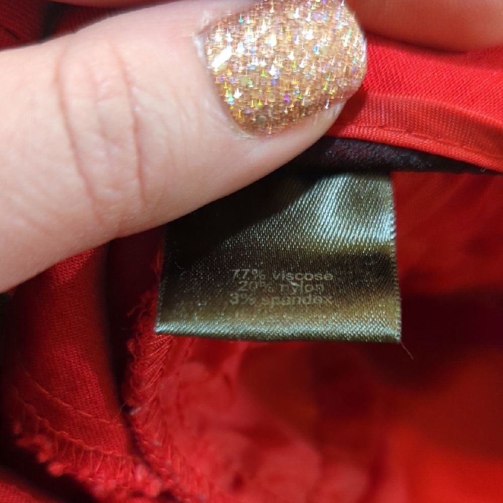 The Limited Women's Bold Red Flare Pants - Picture 9 of 9